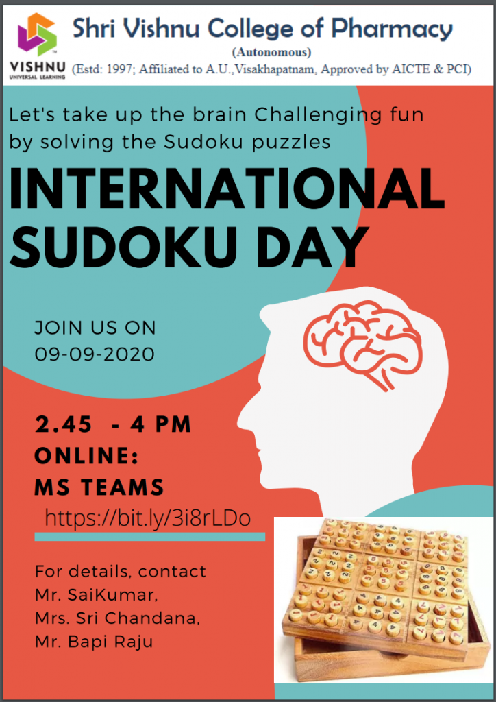 International Sudoku day – Competition – SHRI VISHNU COLLEGE OF